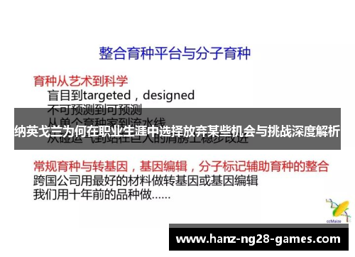 纳英戈兰为何在职业生涯中选择放弃某些机会与挑战深度解析